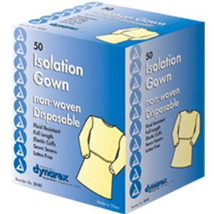 Dynarex Isolation Gown with Ties Yellow