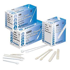 Dynarex Non-sterile Cotton Tipped Applicator, 6", Highly Absorbent, Peel-down Pouch, Wood Stick