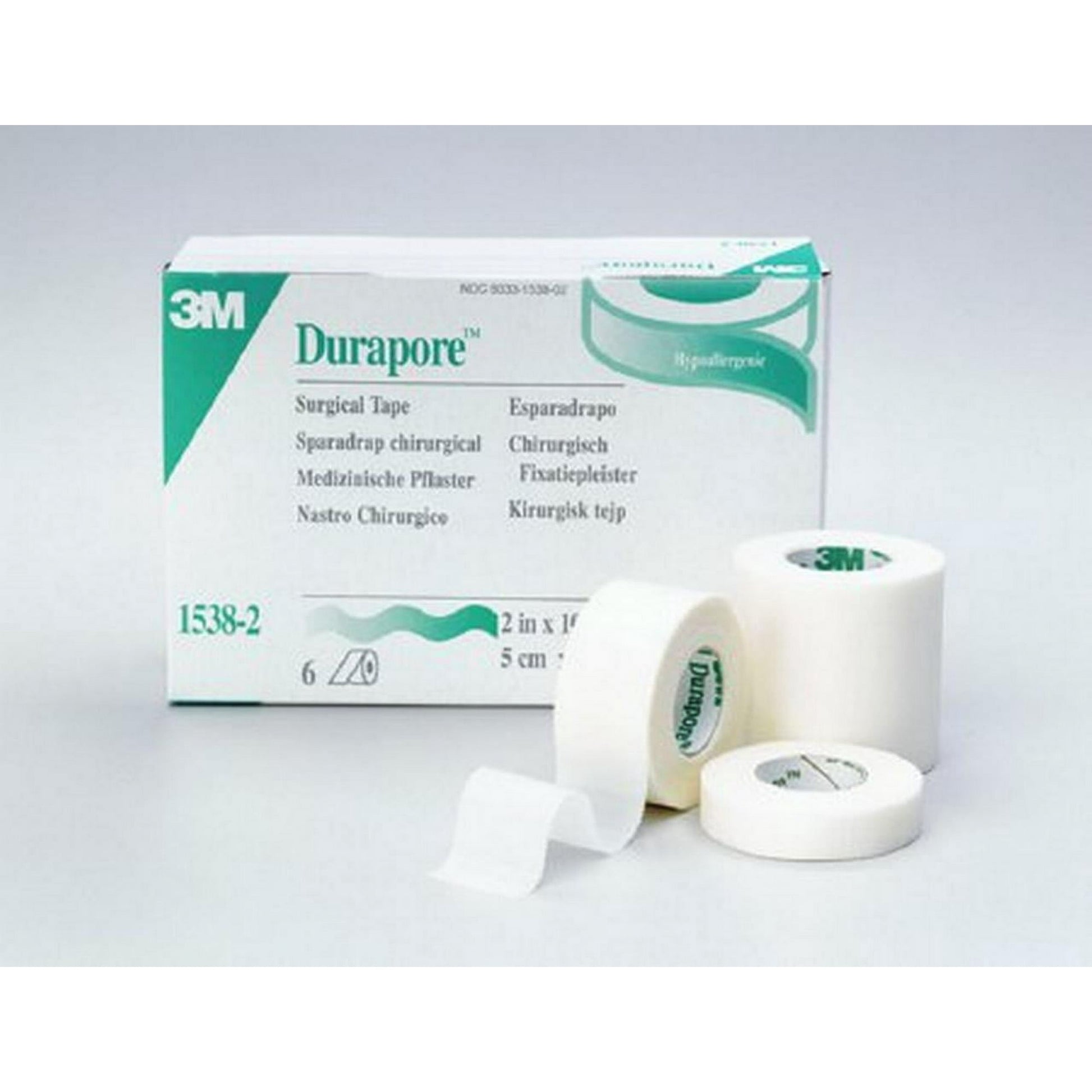 3M Durapore Silk-Like Cloth Surgical Tape, 2" x 10 yds