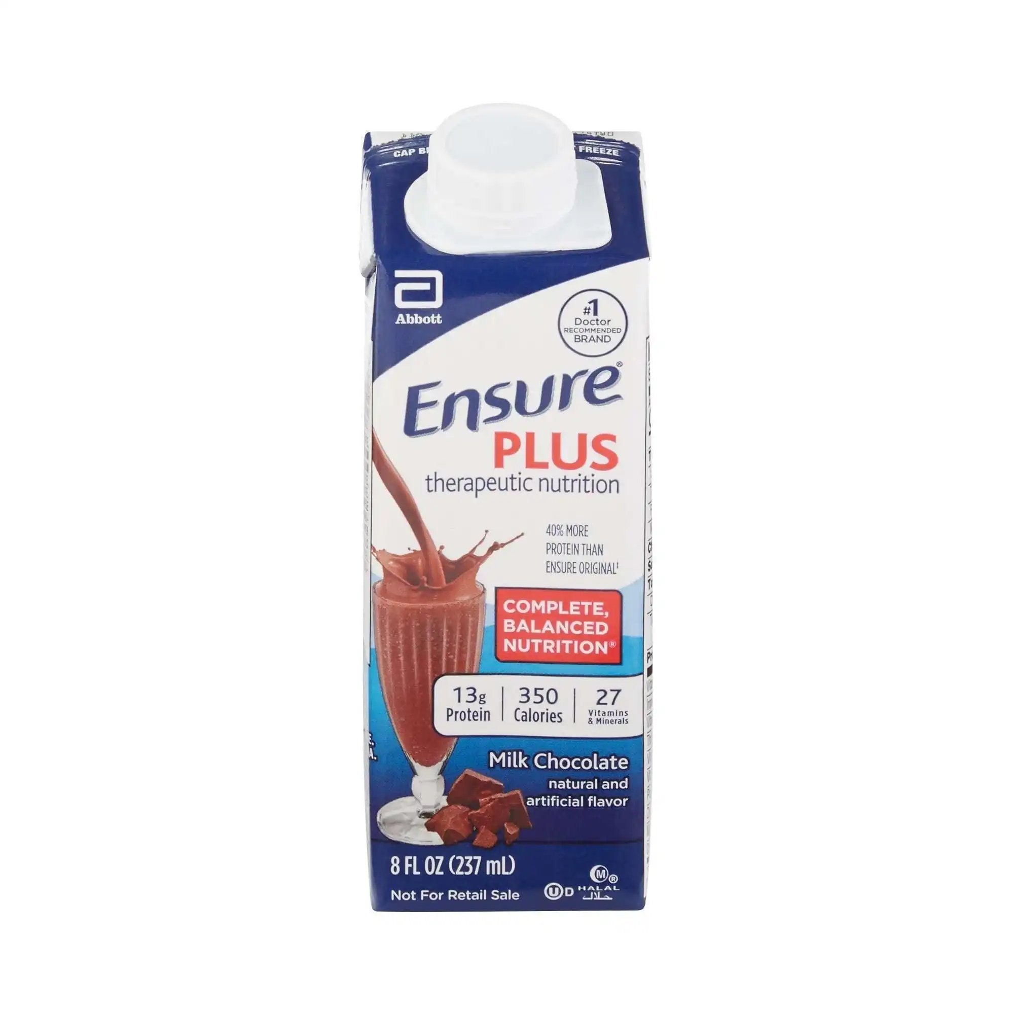 Ensure Plus Chocolate Oral Supplement 8 oz. Carton - KatyMedSolutions