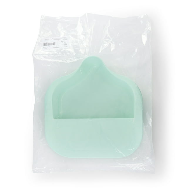 Alimed Bariatric Bed Pan with Anti-Splash 15" L x 14-1/4" W x 3" H, Mint Green, Plastic