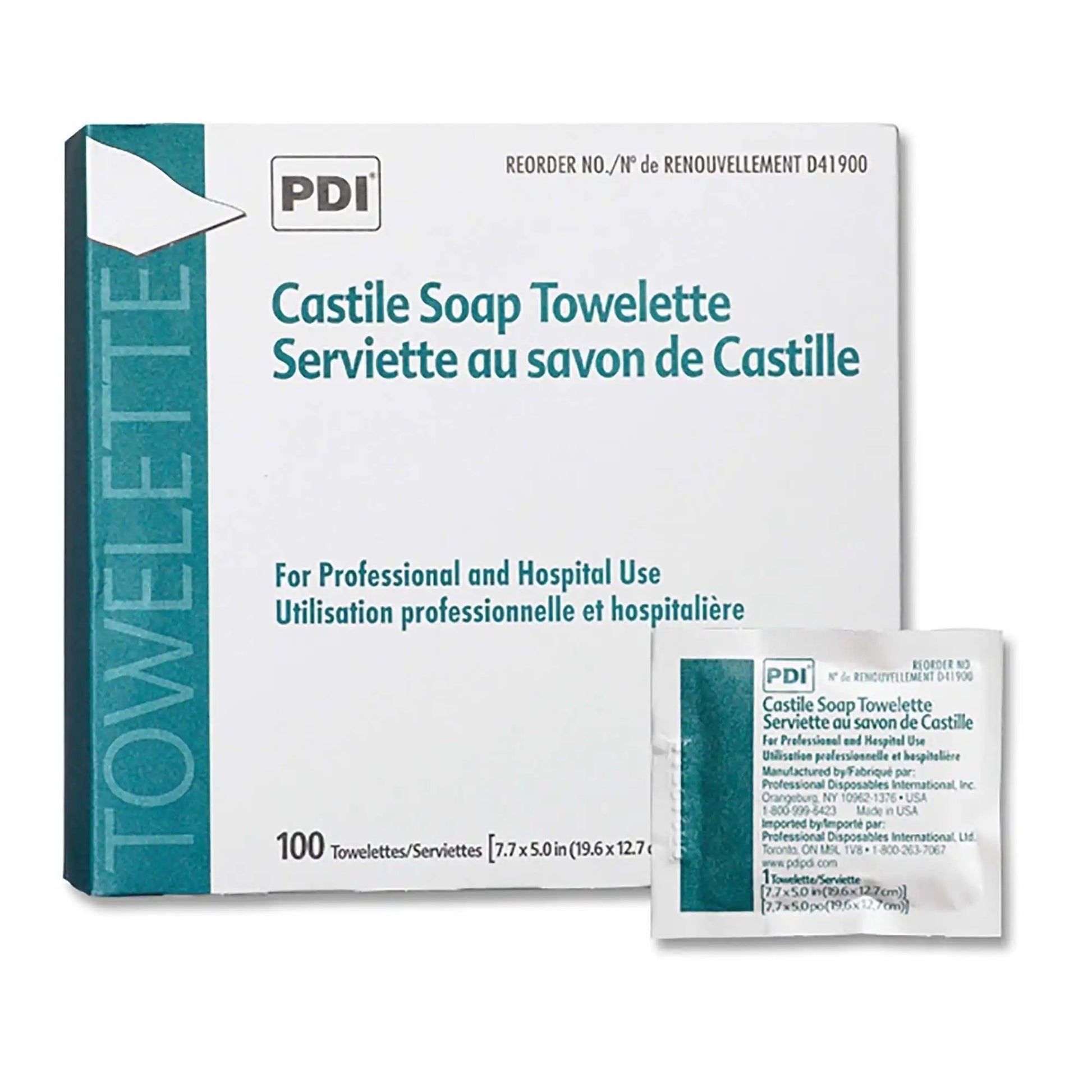 PDI Scented Castile Soap Towelettes, Individual Packet - KatyMedSolutions
