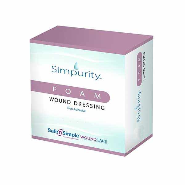 Simpurity Foam Dressing, 4" x 6" Pad