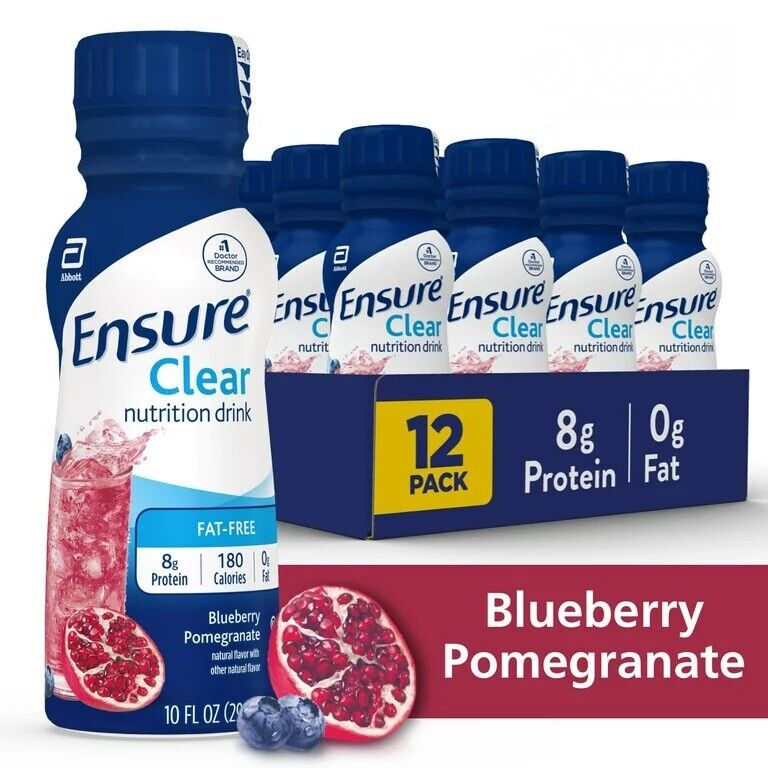 Ensure Clear Nutrition Drink, Blueberry Pomegrante, Ready-to-Drink, Retail, 10 fl oz