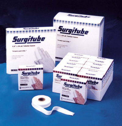 Derma Sciences Surgitube Tubular Gauze Bandage, Size 2 White, 7/8" x 10 yds.