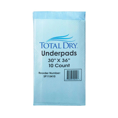 TotalDry Moderate Absorbency Underpad, 30 x 36 Inch - KatyMedSolutions