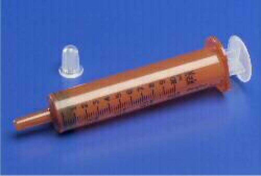 Monoject Clear Oral Medication Syringe, 1 mL with Separated Ribbed Tip Caps, 100 Count- KatyMedSolutions