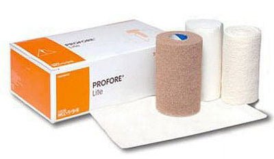 Profore Lite 3 Layer Compression Bandage System Light Compression Self-adherent / Tape Closure Tan / White NonSterile, 66000771 - EACH- KatyMedSolutions