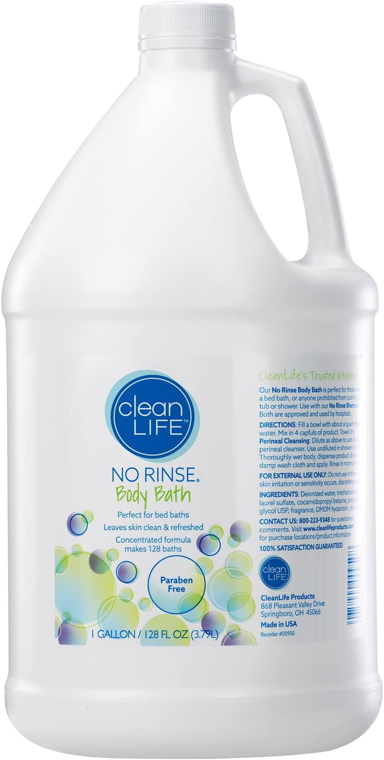 Clean Life Products LLC No Rinse Body Wash Gallon - KatyMedSolutions