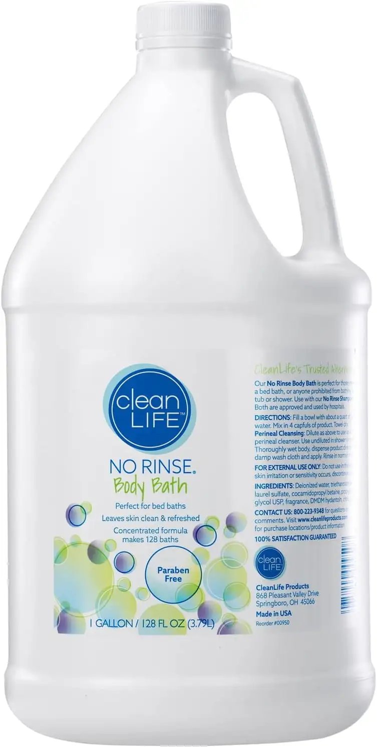 Clean Life Products LLC No Rinse Body Wash Gallon - KatyMedSolutions