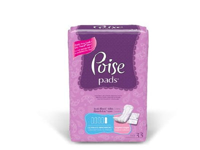 Poise Hourglass Shape, Ultimate Absorbency Incontinence Pads, Regular Length 27 ct.- KatyMedSolutions