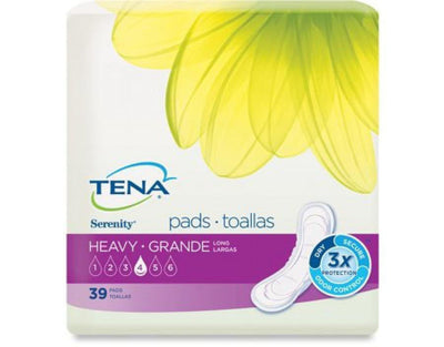 TENA Intimates Maximum Long Pads, Heavy Absorbency, One Size Fits Most (15 Inch Length), 39 Count - KatyMedSolutions