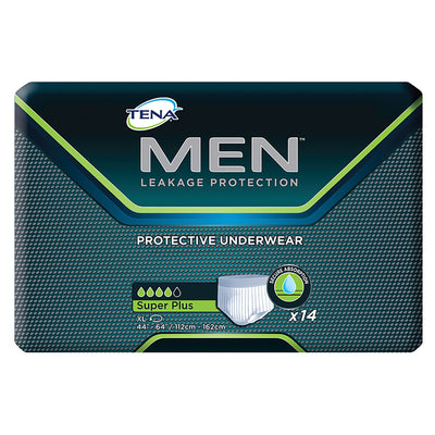 TENA MEN Super Plus Disposable Underwear Male Pull On with Tear Away Seams X-Large, 81920, 56 Ct- KatyMedSolutions