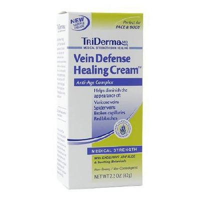 Moisturizer TriDerma MD Vein Defense 2.2 oz.. Tube Cream Unscented-1 Each- KatyMedSolutions