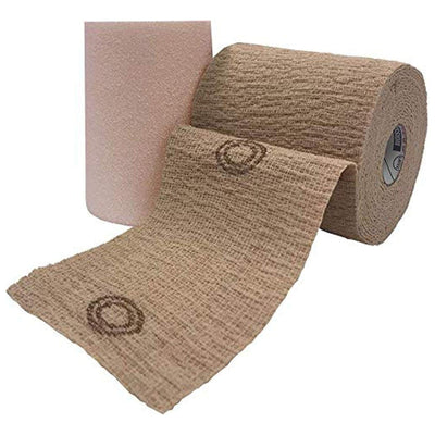 Andover Co-Flex UBC Calamine Two Layer Compression Bandage Kit, with Medicated Foam, 25 to 30 mmHg, Tan