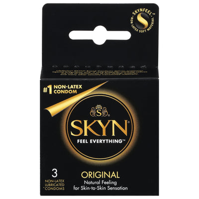 SKYN Non-Latex Lubricated Condoms, Original, 3 Count- KatyMedSolutions