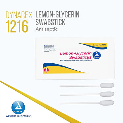 Dynarex Lemon-Glycerin Swabsticks