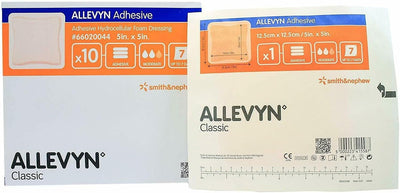 Allevyn Foam Dressing 5 X 5 Inch Square Adhesive with Border Sterile, 66020044 - Pack of 10- KatyMedSolutions
