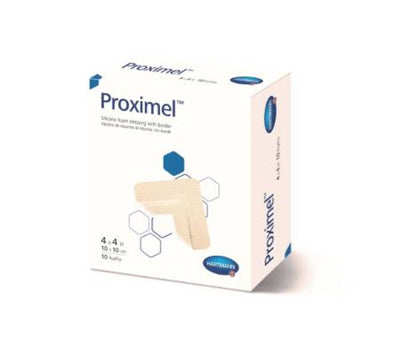 Proximel 14100000 Silicone Dressing, with Border, 3" x 3" Box of 10- KatyMedSolutions