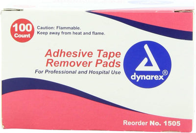 Dynarex Adhesive Tape Remover Pad, Assorted 100 Count- KatyMedSolutions