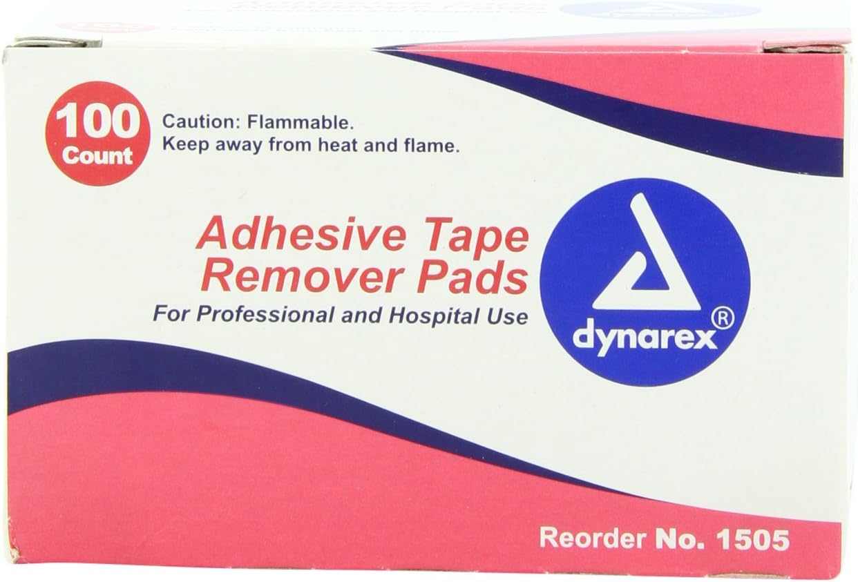 Dynarex Adhesive Tape Remover Pad, Assorted 100 Count- KatyMedSolutions