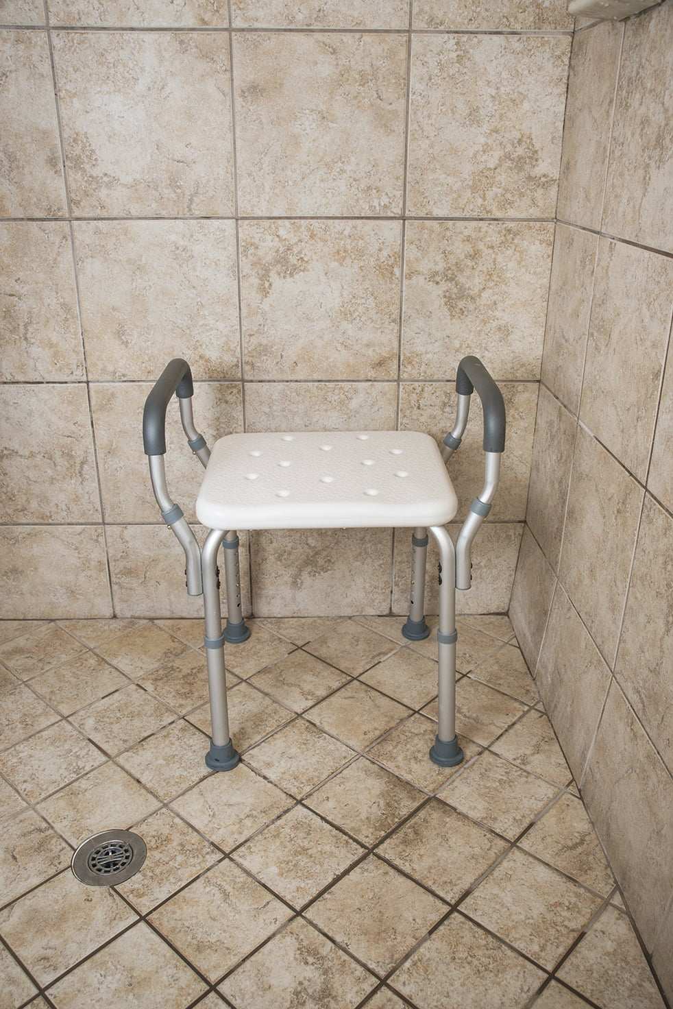 Essential Medical Supply Adjustable Molded Shower Bench with Arms