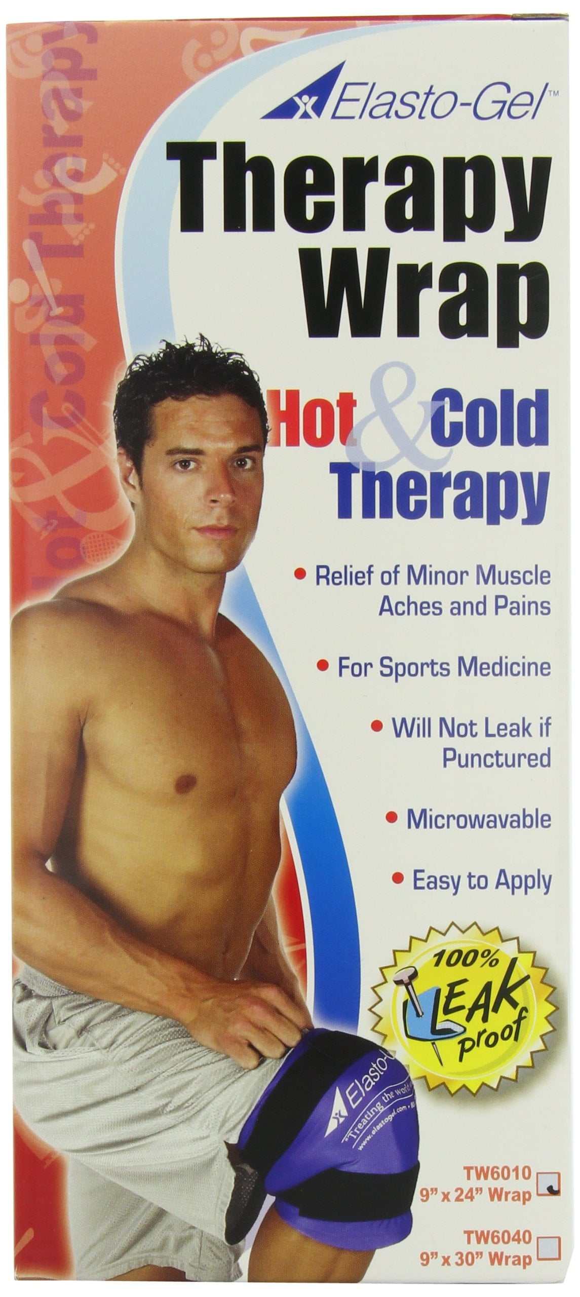 Elasto Gel Hot / Cold Therapy Wrap with Cover, 9 X 24 Inch | 1 Each