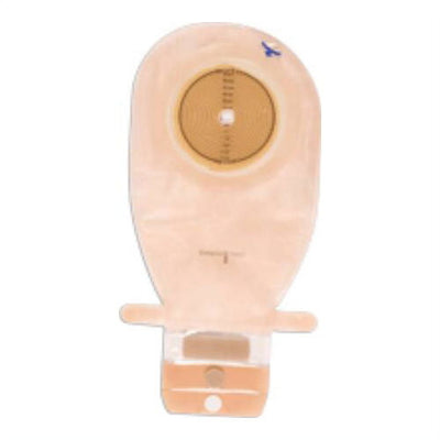 Assura One-Piece Drainable Ostomy Pouch with Wide Outlet 14413 Large Box of 10, Transparent- KatyMedSolutions