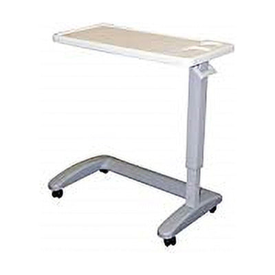 Carex Overbed Table, Flat Rolling Overbed Table with Adjustable Height, for Eating, Working, Reading or Computing - KatyMedSolutions