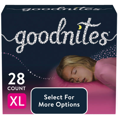 Goodnites Overnight Underwear for Girls, XL, 28 Ct (Select for More Options)- KatyMedSolutions