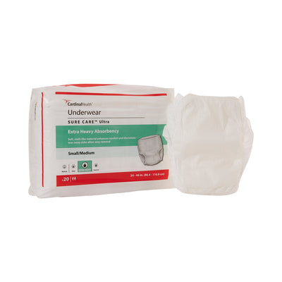 Sure Care Ultra Disposable Underwear Pull On with Tear Away Seams Medium, 1430A, Extra Heavy, 80 Ct - KatyMedSolutions
