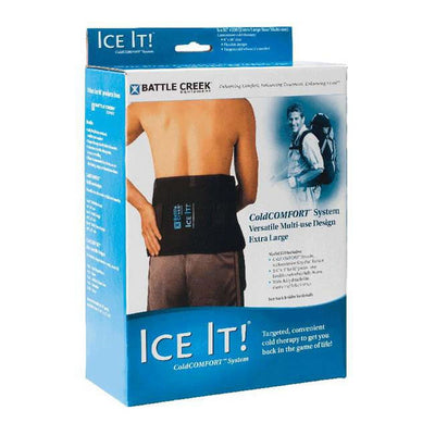Battle Creek Ice It! ColdComfort Ice Pack Wrap with 3 Cold Packs 9" x 20"- KatyMedSolutions