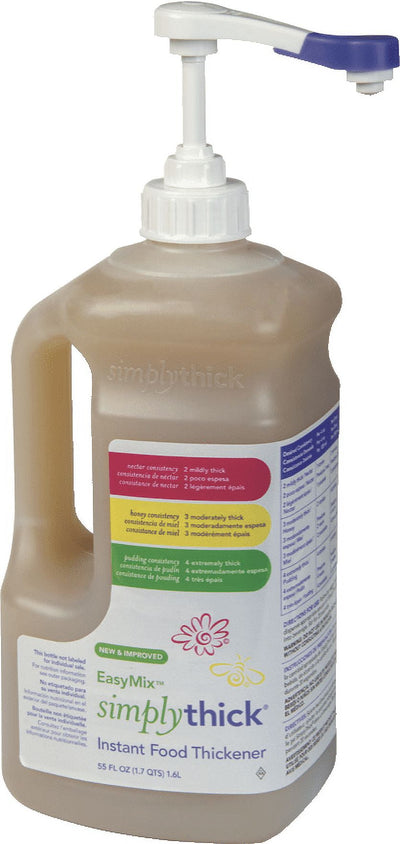 Easy Mix SimplyThick Instant Food Thickener, 1.6 Liter Pump Bottle, 1 Ct- KatyMedSolutions