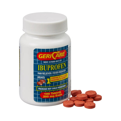 Geri-Care Ibuprofen Pain Relief, 100 Tablets per Bottle