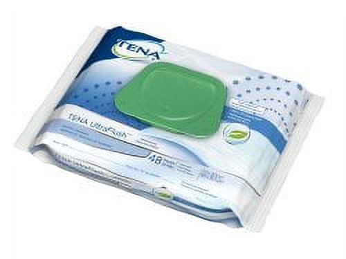 TENA Ultra Flush Personal Wipe Soft Pack Aloe / Vitamin E / Chamomile Scented 48 Count, 65726 - Case of 576 - KatyMedSolutions