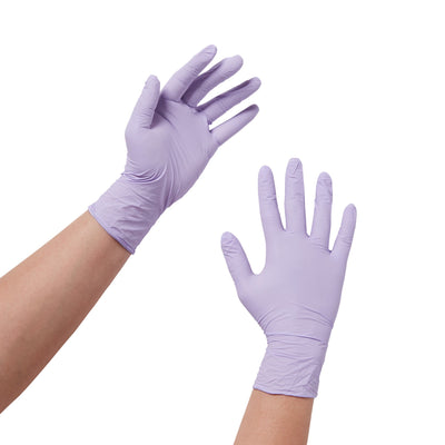 Halyard Lavender Nitrile Gloves, Large