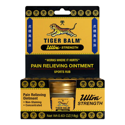 Tiger Balm Ultra Strength Camphor Menthol Topical Pain Relief, 18 Gram