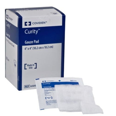 Covidien 6309 Curity Gauze Pads, 4" x 4" Size (Pack of 100) - KatyMedSolutions