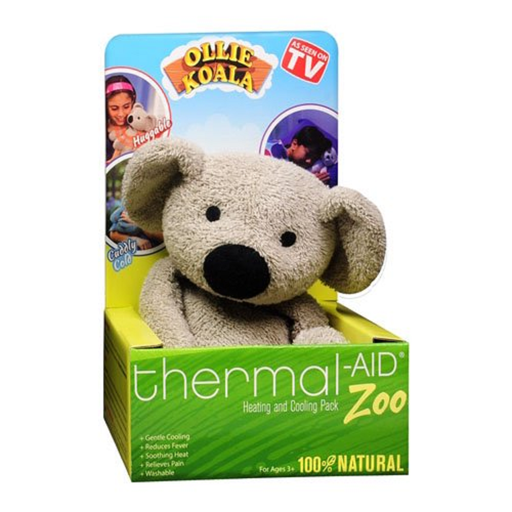 Thermal-Aid Zoo Ollie The Koala Kids Hot and Cold Pain Relief Heating Pad Microwavable Stuffed Animal and Cooling Pad Easy Wash, Natural Sleep Aid Pregnancy Must-Haves for Baby First Aid Kit