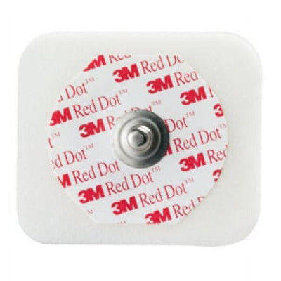 Red Dot ECG Monitoring Electrodes, Radiolucent, Foam, Diaphoretic, with Abrader- KatyMedSolutions