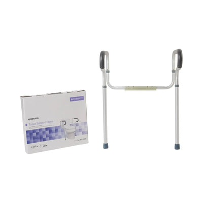McKesson Toilet Safety Frame and Rail Aluminum Adjustable 300 lbs Gray