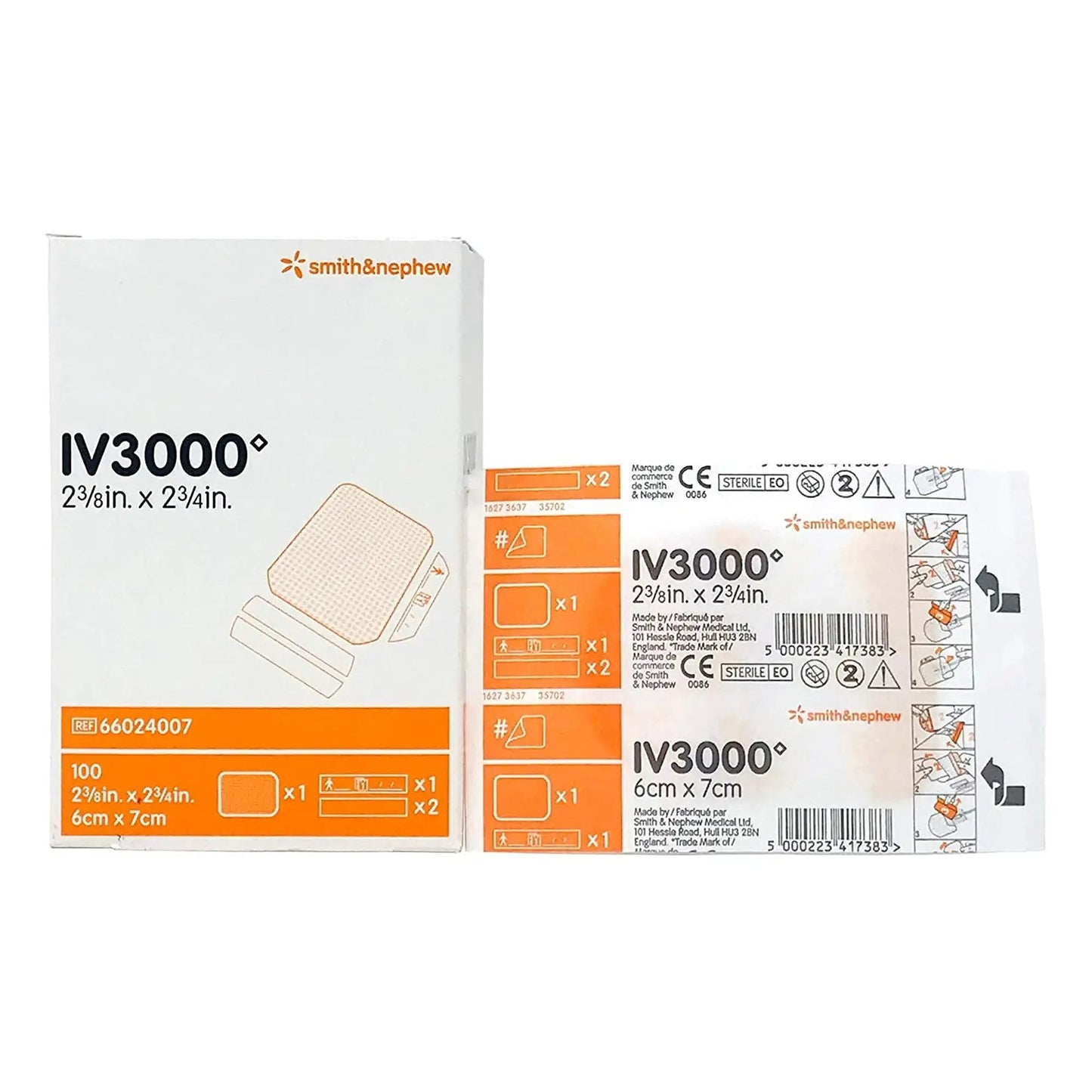 IV3000 1-Hand Peripheral Catheter Dressing, 2-3/8 x 2¾ Inch