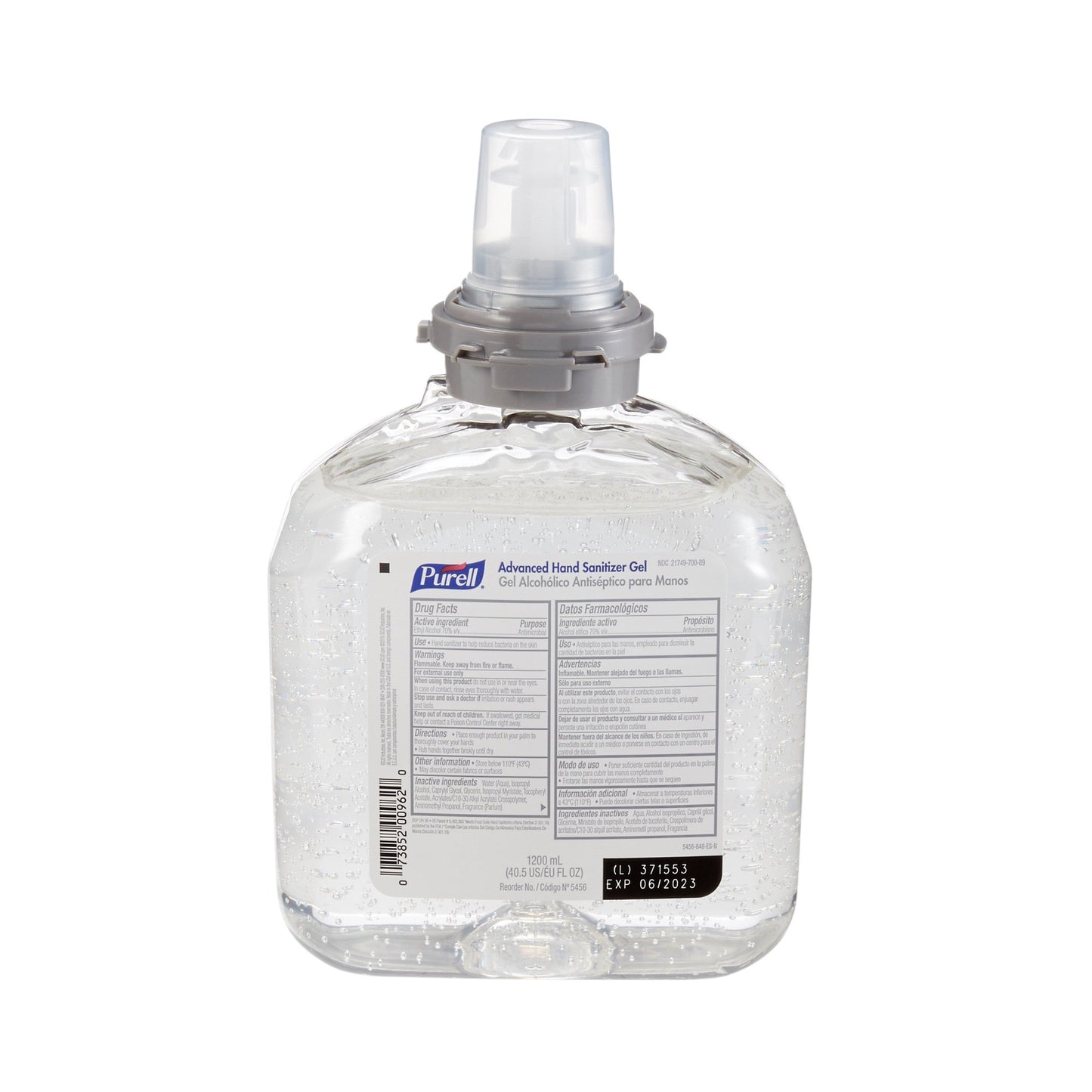 Purell Advanced Hand Sanitizer Gel 1200 mL Dispenser Refill Bottle