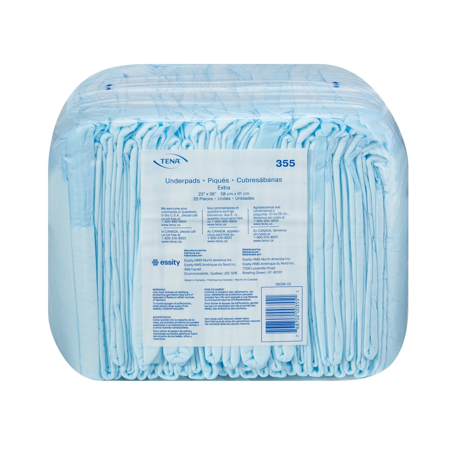 TENA Extra Underpad, Incontinence, Disposable, Light Absorbency, 23 in x 36 in, 150 Ct- KatyMedSolutions