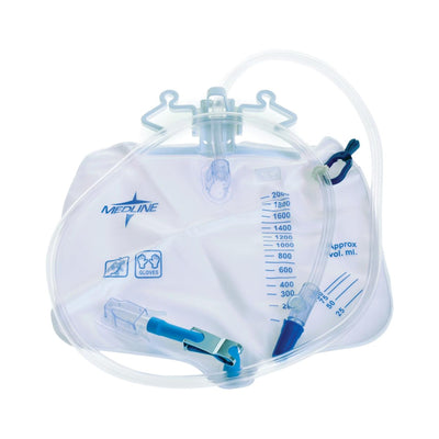 Urinary Drain Bag Medline Anti-Reflux Valve Sterile 2000 mL