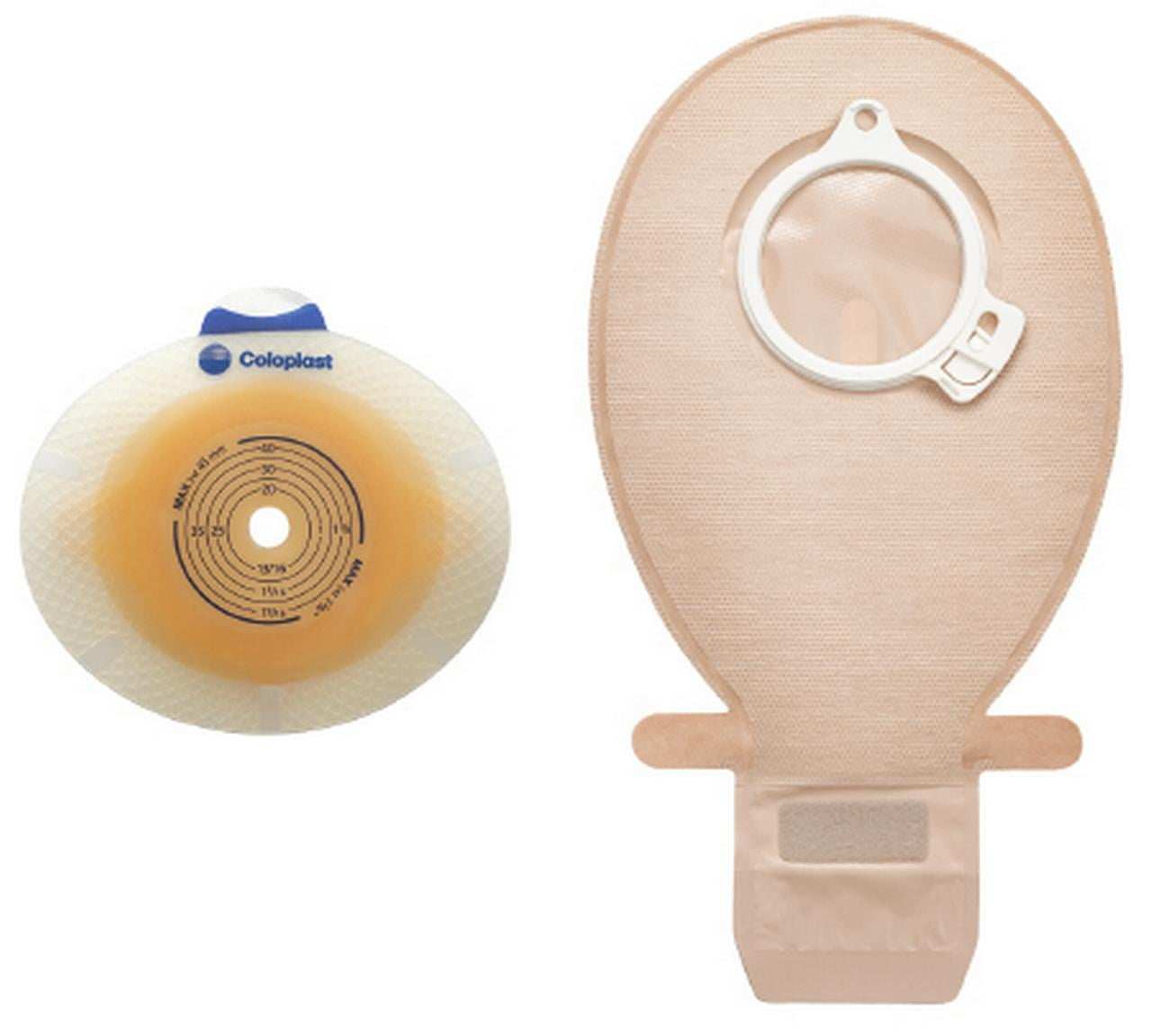 Coloplast SenSura Click Two-Piece Pre-Cut Convex Light Standard Wear Skin Barrier with Flange and Belt Tabs 1-1/4" Stoma- KatyMedSolutions