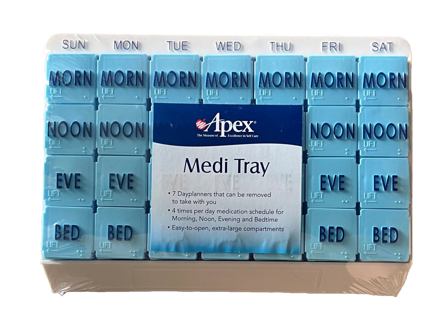Apex 7 Day 4-Times-Per-Day Medi Tray Pill Organizer (Large) - KatyMedSolutions