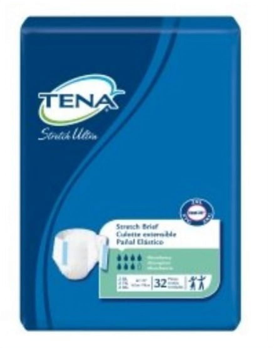TENA Incontinent Ultra Stretch Disposable Heavy Absorbency Briefs, 2X-Large, 32 Ct - KatyMedSolutions
