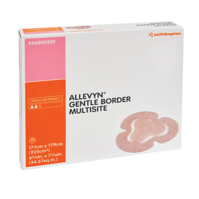 Allevyn Gentle Border Silicone Foam Dressing, 6¾ x 7-5/8 inch