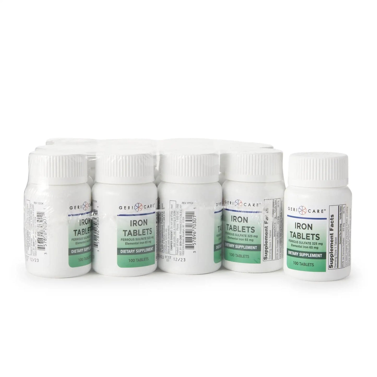 Geri-Care Iron Mineral Supplement, 100 Tablets per Bottle